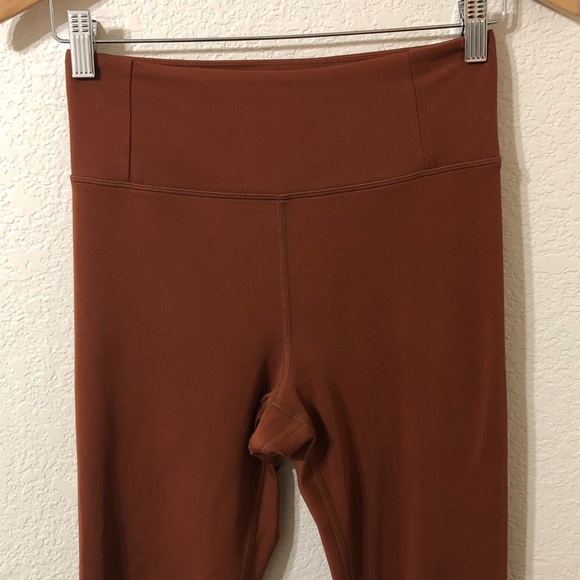 Girlfriend Collective High Rise Compressive Leggings Caramel Orange Brown Medium - Picture 2 of 9